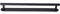 Cyrank Portasciugamani, Barra portasciugamani in Acciaio Inox Nero Opaco per Bagno Porta Asciugamani Adesivo per Cucina Bagno(50cm)