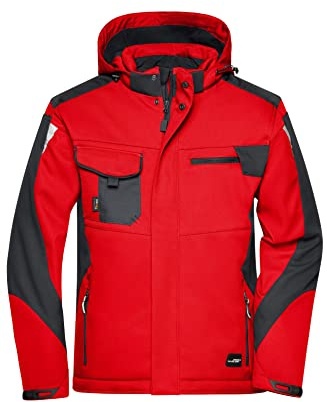 James & Nicholson Workwear Winter Softshell Jacke - Hochfunktionelle Softshelljacke mit warmem Innenfutter