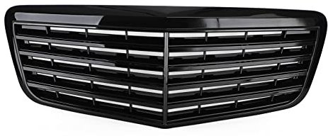 Areyourshop Front Bumper Grille Grill fit Für Mercedes W211 E350 500 0709 AMG Gloss Black 2007-2009