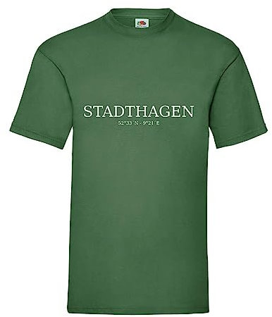 Stadthagen - Camiseta para hombre, verde botella, S
