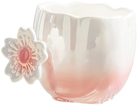 Mikinona Tasse Céramique à Motif Floral Dégradé Mug Élégant Pour Thé Idéale Pour Bureau Et Déjeuner Design Poli Et Pratique Céramique De Qualité