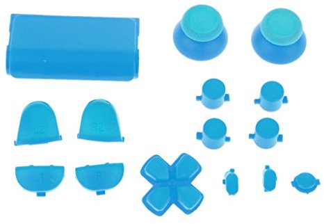 PS4 Zubehör – Standard Hellblau Thumbstick Cap Button Mod Set Kit für PS4 Controller