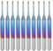QUARKZMAN 10Stk Ende Fräsen CNC Fräser Bits 1/8 Schaft 1mm Blau Beschichtet Wolfram Karbid Fräsmaschine für PCB Acryl Holz Aluminum Metall