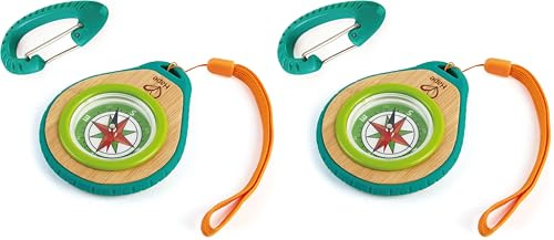 Sustainable Toys, Made from Sustainable Bamboo, Hape Compass Set, Outdoor Toys. 4 Years + (Packung mit 2)