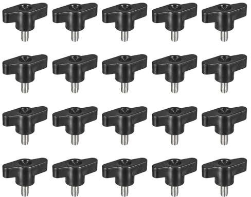 QUARKZMAN 20 Pcs de Tornillo de Sujeción, M6 x 12mm, Acero Inoxidable 304, Tornillos de Pulgar en Forma de T para Reemplazo Rápido de Perillas de Apriete Manual