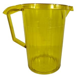Harfield 750ml Translucent Yellow Shatterproof Pitcher Measuring Drink Jug with Lid Graduated Polycarbonate Plastic