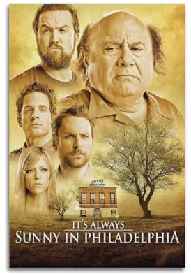 karn Poster mit Aufschrift It's Always Sunny In Philadelphia, Wandkunst, Leinwandposter, Raumdekor, 30 x 45 cm, ungerahmter Stil