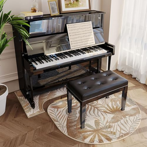 Klavier-Schallschutzteppich,Schallschutz Teppich Klavier,Klavier-Teppichschutz Klavierteppich Rutschfester Matte Bodenschutzmatte Schallschutzmatte Antivibrationsmatte Klavier Matte 110×110cm