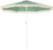 Outsunny Parasol de jardin parasol extérieur inclinable à franges avec manivelle 8 baleines dim. Ø 2,65 x 2,45 H m vert
