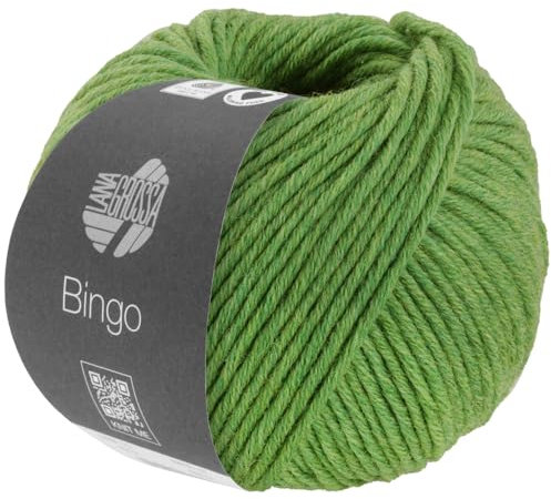 LANA GROSSA Bingo Melange | Extrafeine Merinowolle waschmaschinenfest und filzfrei | Handstrickgarn aus 100% Schurwolle (Merino extrafein) | 50g Wolle zum Stricken & Häkeln | 80m Garn FB 1036