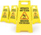XPCARE Nassboden-Schild, zusammenklappbar, zweisprachig, Aufschrift Caution Wet Floor, doppelseitiger A-Rahmen, Sicherheitsschild, kommerziell, 44 cm, Gelb (4 Stück)