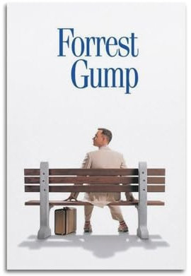JMKJMJP Filmposter Forrest Gump, TV-Serie, Kunstposter, Druck, Poster für Hausbau, ästhetische Dekoration, Leinwand, Wandkunst, Schlafzimmerdekoration, 30 x 45 cm, ungerahmter Stil