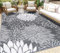SHACOS Outdoor Teppich Wetterfest Groß Grau 270x360 cm Balkonteppich Wasserfest UV-bestandig Außenteppich Camping Teppich Picknickdecke Kunststoff Outdoor Teppiche für Terrasse, Garetn, Deck