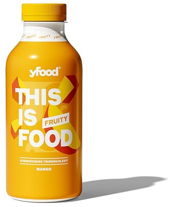yfood Trinkmahlzeit Fruity Mango, 6 x 500 ml für unterwegs & stressige Tage - vollwertig & ready-to-drink mit 27 g Protein, Vitaminen und Mineralstoffen inkl. 1,50 € Pfand