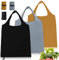 HUSOUE 3 Pack Foldable Shopping Bags, Reusable Shopper Bags Large Tote Fold Up Grocery Bag Waterproof Shopping Bags for Daily Shopping Groceries Fruit Vegetable Storage