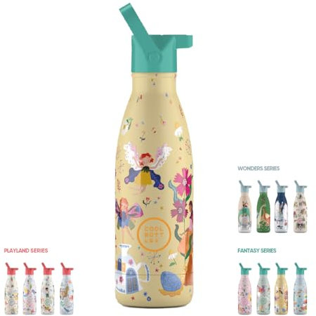 Botella Agua Acero Inoxidable Infantil, Mantiene 36h Frío 18h Calor, Botella Térmica Sin BPA con Triple Pared Aislante, A Prueba de Fugas, 350ml