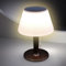 Spetebo Solar Tischlampe warmweiß schwarz - 27 cm - LED Gartenleuchte mit 3 Helligkeitsstufen - Solarleuchte Tisch Beleuchtung kabellos für Außen wasserfest