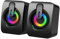 Operitacx 1 Paire Haut Parleurs de Jeu Filaires avec Caisson de Basse Compact et Lumière LED Enceintes USB pour PC et Ordinateurs Portables Omnidirectionnel et Indépendant du Volume