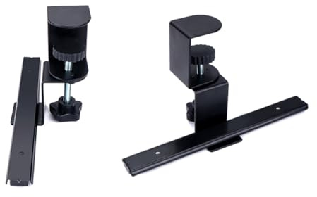 Aboiled Keyboard Tray Adjustable Under Desk Slide Clamp-on Rail Undermount Keyboard Holder Height Adjustable