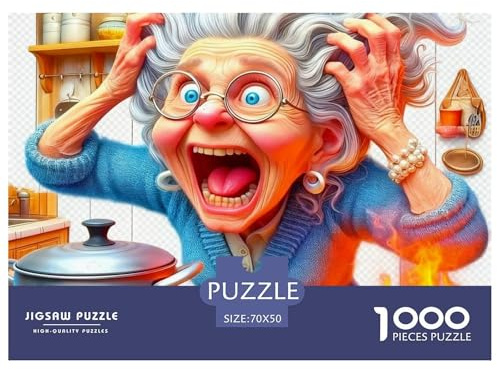 Anspruchsvolles Oma Puzzle 1000 Teile – Kreatives Jigsaw Für Familie & Freunde – Premium Board, Poster & Dekorative Geschenkverpackung 70x50cm/1000pcs