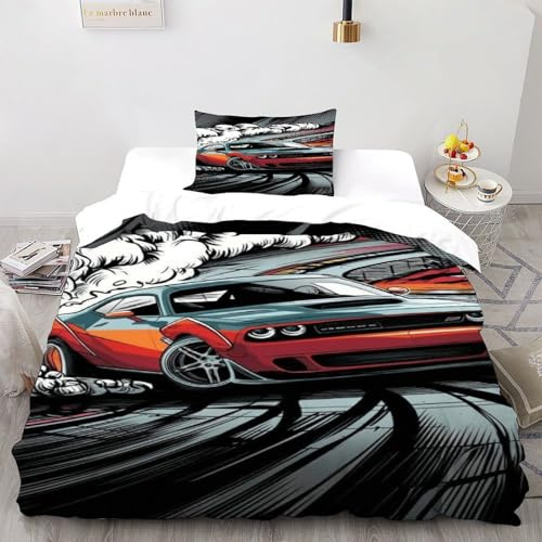 SOJFGSNAJ Zweihändiges Auto Bettwäsche Totem Mädchen Mikrofaser Bettwäsche - Bettbezug -Bettdeckenbezug Set Mit Reißverschluss Single（135x200cm）