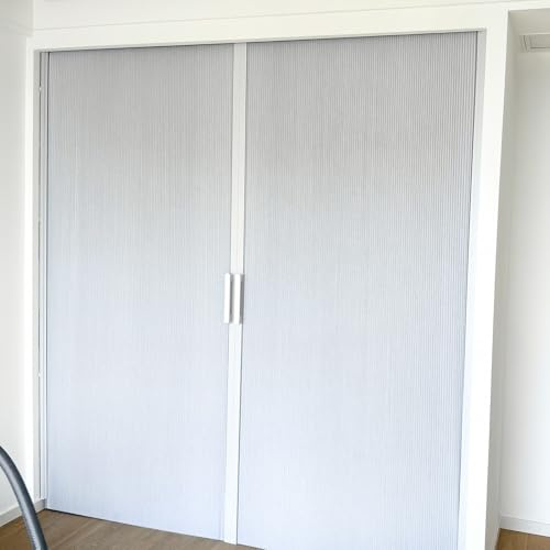 MLYAYE Porte AccordéOn Coulissante Pliante Portes de Placard Pliantes Multi-Positions (60, 80, 100, 120, 140, 160, 180, 200, 220 cm) - sans Rails supérieur ni inférieur(60 x 203 cm)