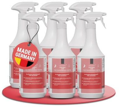 6x1L SOS Desinfektionsspray für Füße & Schuhe | Planet Sensitive® wirksam gegen Fußpilz, Bakterien, Viren, Hefepilze & Gerüche | Fuß-Desinfektion-Spray | Made in Germany | Sprühflasche