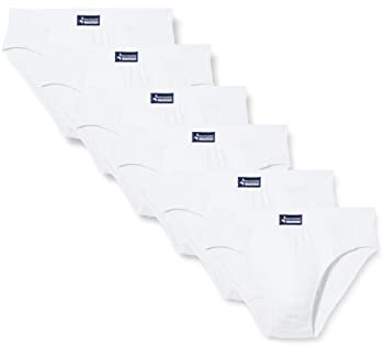 Navigare 574 (Pacco Da 6), Slip Uomo, Bianco (White), M confezione da 6