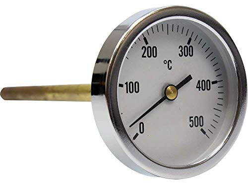 1 TERMOMETRO 500 ^ GRADI SONDA LUNGA -CM 30 -PER FORNO A LEGNA BARBECUE