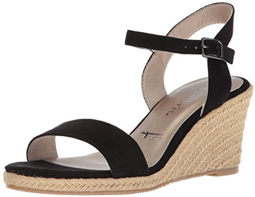 Tamaris Femme 28300 Sandales Bride Cheville, Noir (Black), 40 EU
