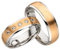 2x 585 Gold Eheringe Partnerringe Trauringe Hochzeitsringe in Rotgold und Weißgold *mit Gravur und Steinen* JC012