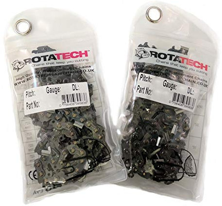 x2 Genuine Rotatech Chainsaw Chain .325 1.5mm 78 Drive Links Equivalent to 21LPX078E