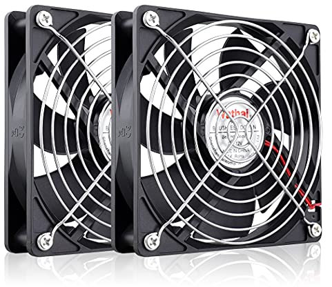 Wathai 120mm x 25mm 12V Computer Case Cooling Fan 12 Volt 2Pin High Performance DC Fan 2 Pack