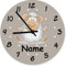 Shirtinstyle Wanduhr Kinderzimmeruhr Schaf mit Wunschnamen Geschenk Uhr Kinder Handmade, 20cm, Farbe Pastellbeige