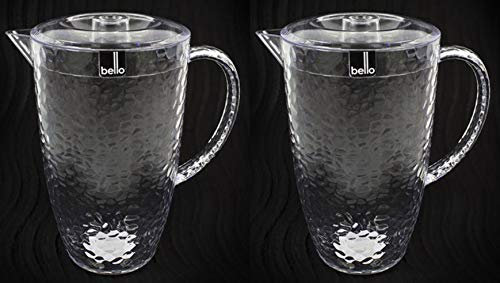 YöL Clear Plastic Pitcher Jug With Lid Great For Outdoor Dining Picnics & BBQ's Summer Party Tableware Drinks Jug