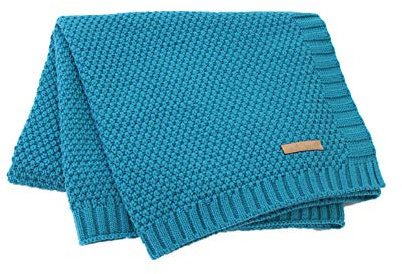 Odot Babydecke Mädchen Jungen, Babydecken 80 x 100 cm Strickdecke Weich und Atmungsaktiv, Kuscheldecke für Badetuch, Kinderdecke Neugeborene Geschenke