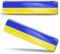 Biomar Labs® 2 x Aufkleber 3D Gel Silikon Stickers Ukraine Ukrainische Flag Flagge Fahne Autoaufkleber F 25