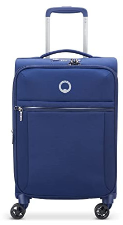 DELSEY PARIS - BROCHANT 2.0 - Valise Cabine Souple Extensible - 55x35x28 cm - 40 litres - S - Bleu