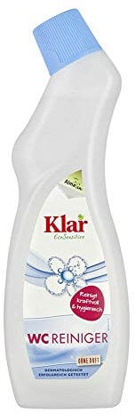 Klar eco Sensitive WC Reiniger 750ml, ohne Duft, für Toiletten & Urinale, Gegen Kalk, Urinstein, Schmutz, vegan