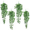 SMALUCK 4 Packs Artificial Hanging Vines Plants, Plastic Fake Trailing Weeping Ivy Greenery Drooping Plant for Porches Patio Garden Wedding Hanging Pot Basket Decoration