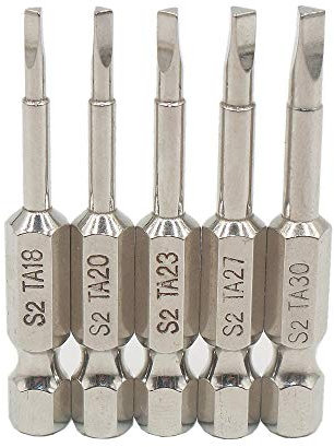Uacen 5-teiliger magnetischer Dreikant-Schraubendreher-Bit, S2 Stahl-Dreikant-Schraubendreher-Bit-Set 1/4 Zoll Sechskant-Dreieck-Bohrer, 50mm Länge
