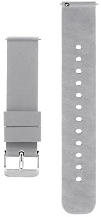 Cobee Uhrenarmbänder aus Silikon, Wasserdichte Weiche Gummi-Ersatzriemen mit Schnellverschluss mit versilberter Edelstahlschnalle (18mm-Hellgrau)
