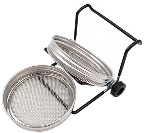 Hsthe Sea Kit per germogliare i semi, barattoli con coperchio in acciaio inox, supporto per coltivare insalata di germogli, erba medica, broccoli, fagioli