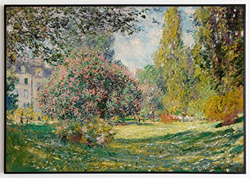 JOPRICO Claude Monet Poster - Der Park Monceau (1876) - Vintage Gemälde - berühmte Gemälde - Impressionismus klassisches Gemälde Größe 50x70 cm | 20x28 inch