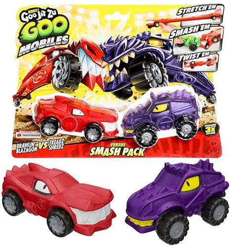 Heroes of Goo Jit Zu Goo Mobiles- Blazagon Vs Shredz. Stretch 'em! Smash 'em! Twist 'em! Fix Them and start again! Present for 4 year old girls, boys and Goo Jit Zu fans