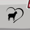 Generisch Schaf Herz Aufkleber Sticker Wolle Sheep Mähh Liebe Bauernhof JDM Stall 6,5x6cm Farbe: Schwarz