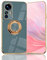 BORYA Ultra Dünn Hülle für Xiaomi 12T 5G, Stoßfest Handyhülle, TPU Bumper Weiches Silikon Schutzhülle mit Galvanisieren Goldkante 360°Ring Ständer, Grau
