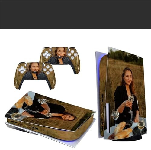 Konsole ladestation Skin Benutzerdefinierte Für PS5 Skin Controller Und Konsole Benutzerdefinierte Für PS5 Skin Mit Ihrem Bild Und Erstellen Sie Ihr Eigenes Design Skins Wraps Geschenk ( Size : Disc V