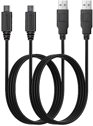 BRENDAZ 1ft. USB Cable (2 Pack) Compatible with Blue Yeti Nano USB Mic, Blue Yeti X USB Microphone, Replacement USB Charger Power Cable Cord (Not Compatible with All, Please Check Below) (1-Feet)