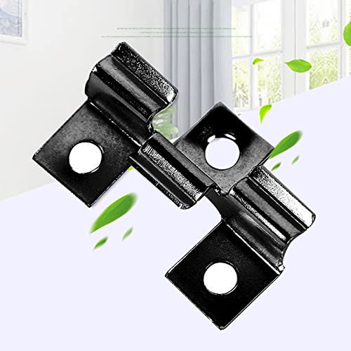 100 Stück Edelstahl Clips,Schwarz WPC Terrassenclips Schrauben Befestigungs Clips Dielen Befestigungsclips 7-10 mm Edelstahl Befestigungs Clips (10mm)